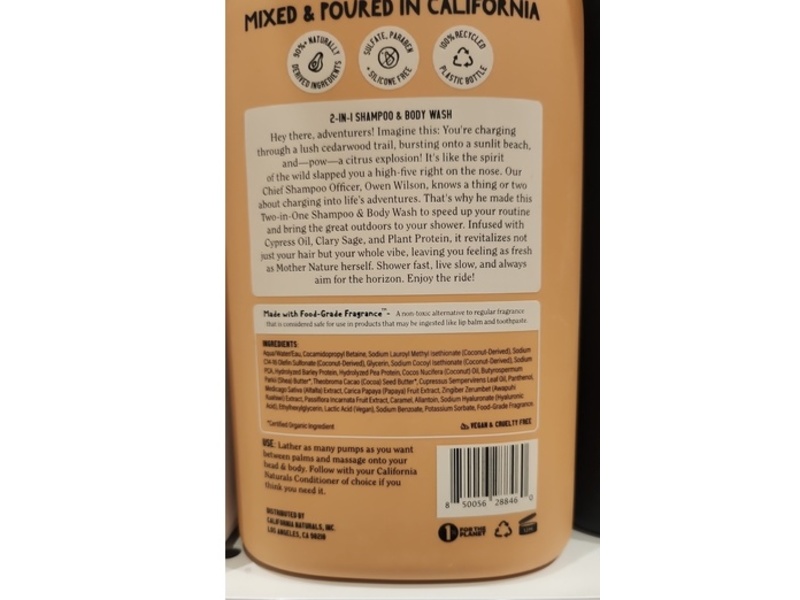California Naturals 2-In-1 Shampoo & Body Wash, 16.5 fl oz/487 mL
