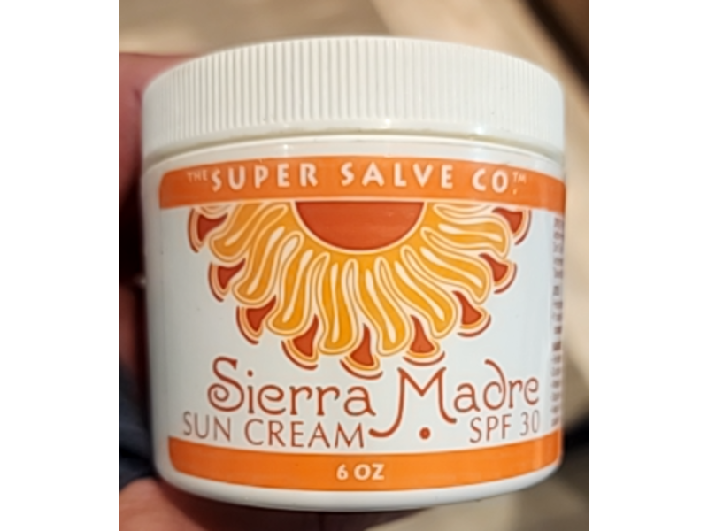 Super Salve Co Sierra Madre Sun Cream, SPF 30, 6 oz