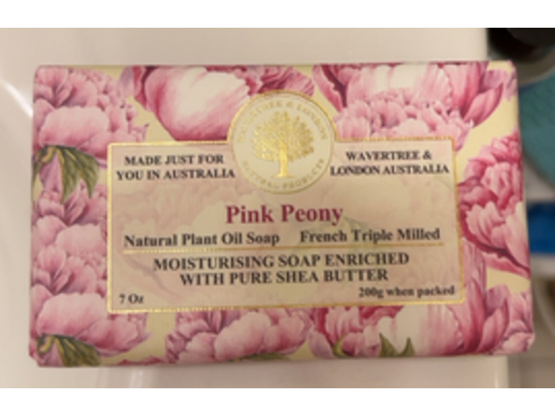 Wavertree & London Moisturizing Soap Bar, Pink Peony, 7 oz/200 g