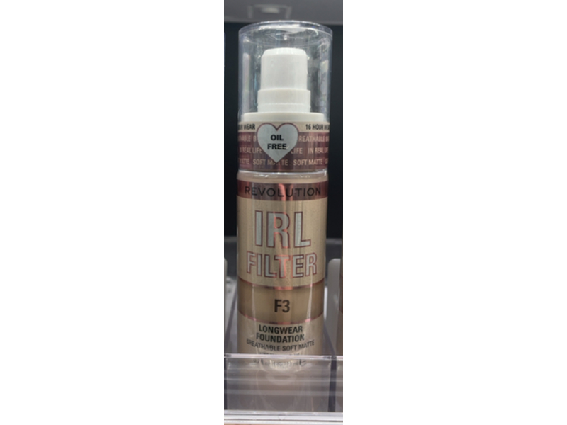Revolution IRL Filter Longwear Foundation, F3, 0.7 fl oz/23 mL