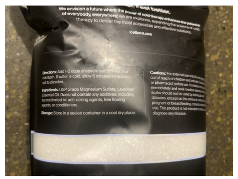 Ice Barrel Soak Mineral Epsom Salt, Lavender, 2.72 kg