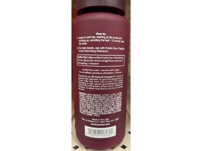 Kristin Ess Peptide Boost Volumizing Conditioner, 10 fl oz/296 mL