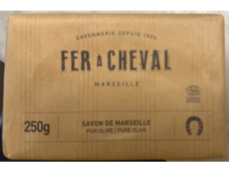 Fer A Cheval Marseille Soap Bar, Olive Toilet, 8.82 oz/250 g