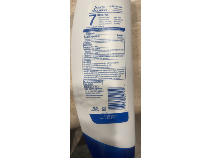 Head & Shoulders Moisture Care Anti-Dandruff Co-Wash Conditioner 12.8 fl oz/380 mL