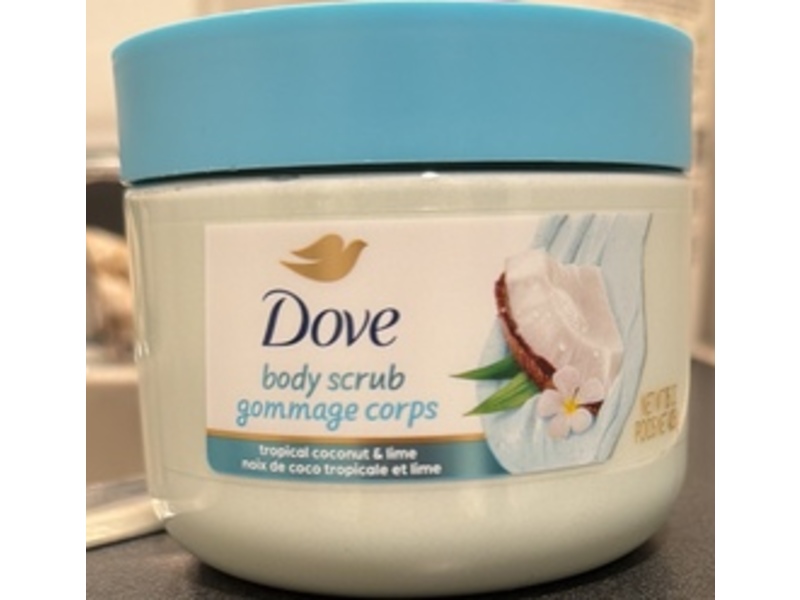Dove Gommage Corps Body Scrub, Tropical Coconut & Lime, 15 oz/425 g