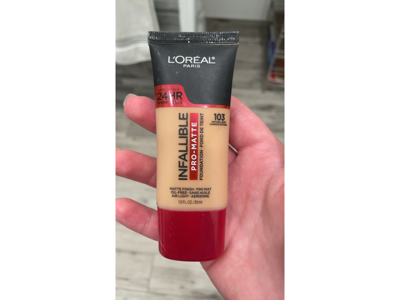 L'Oreal Paris Cosmetics Infallible Pro-Matte Foundation Makeup, Natural Buff, 1 Fluid Ounce