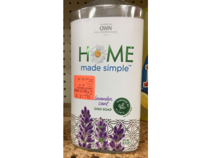 Home Made Simple Dish Soap, Lavender, 16 fl oz/473 mL