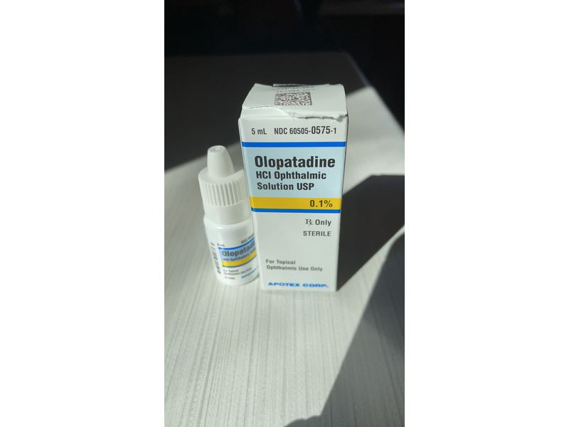 Olopatadine HCl Ophthalmic Solution USP 0.1%, 5 mL, Apotex (RX)