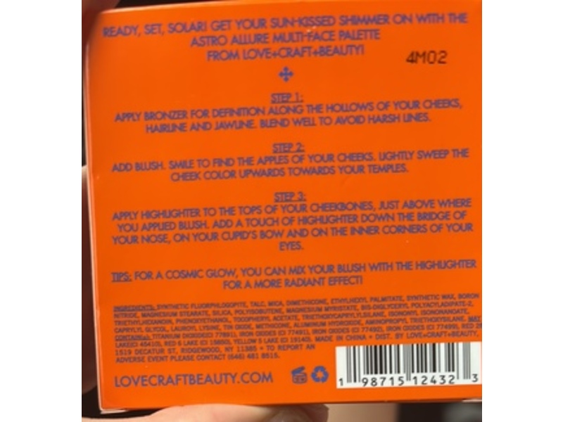 Love + Craft + Beauty Astro Allure Mult-Face Palette, Light/Medium, 0.26 oz/7.5 g