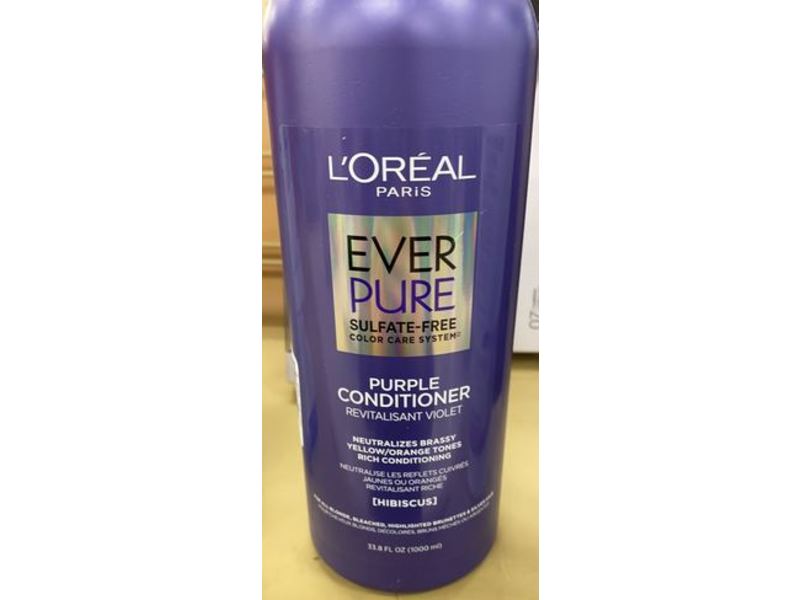 L'oreal Paris Ever Pure Purple Conditioner, Sulfate-Free, 33.8 fl oz/1000 mL