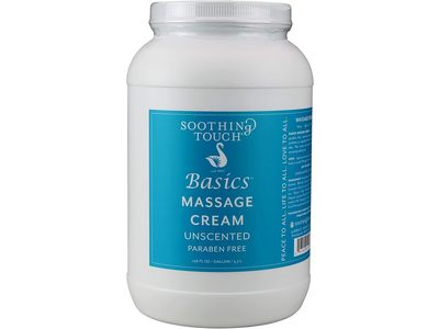 Soothing Touch Basics Massage Cream, Unscented, 128 fl oz/3.7 L