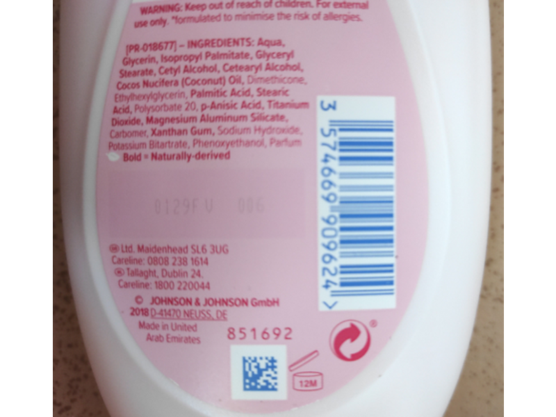 johnson's Baby Lotion, Pure & Gentle Daily Care, Coconut Oil, 200 mL