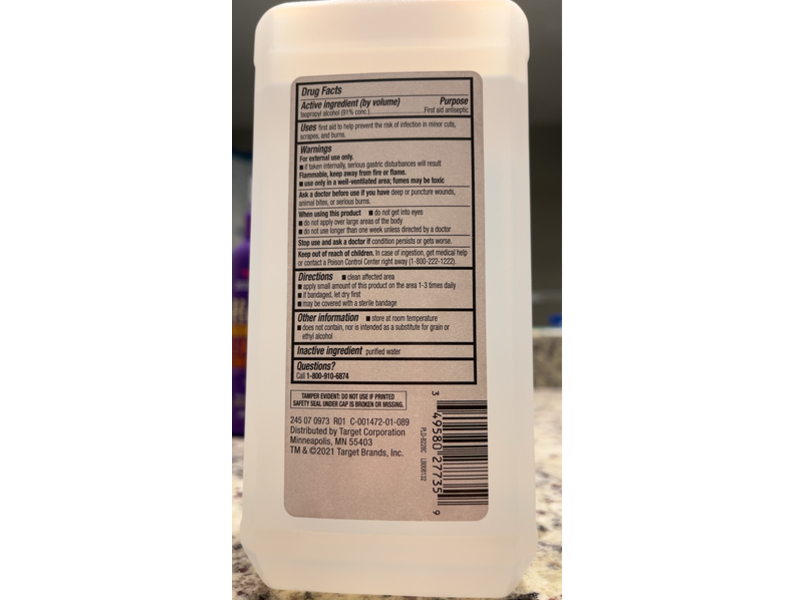 Up & Up Antiseptic Isopropyl Alcohol Solution, 32 fl oz/946 mL