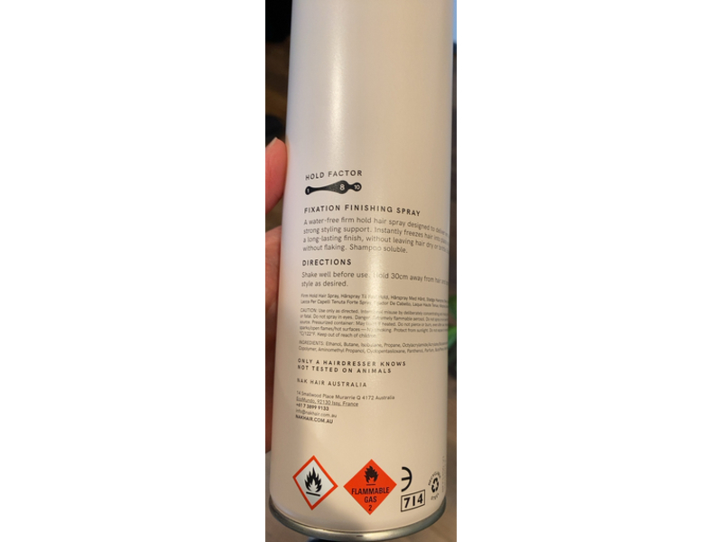 Nak Hair Fixation Finishing Spray, 576 mL