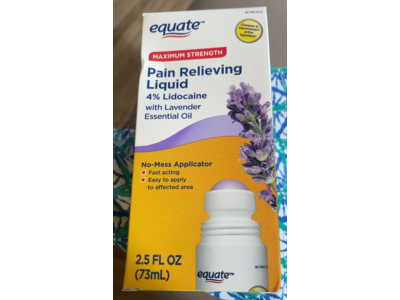 Equate Maximum Strength Pain Relieving Liquid, 4% Lidocaine, 2.5 fl oz/73 mL