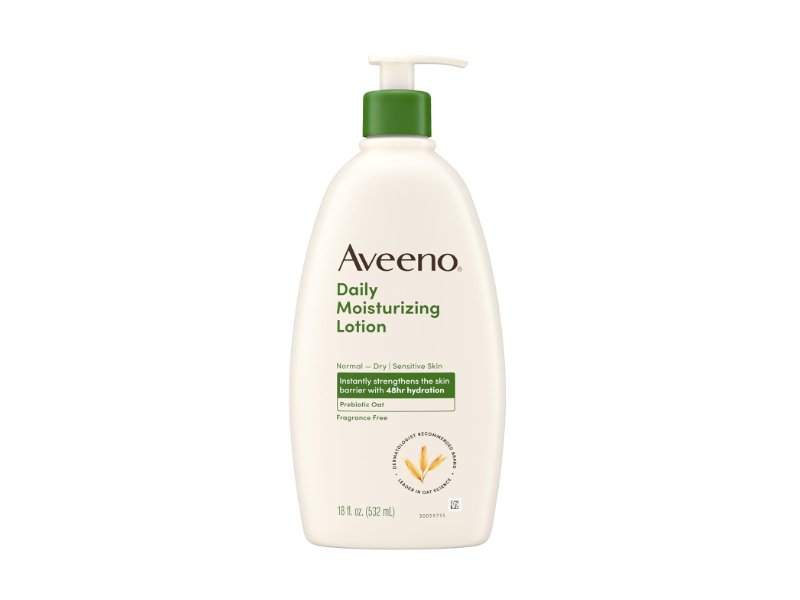 Aveeno Daily Moisturizing Body Lotion, Fragrance-Free, 18 fl oz/532 mL
