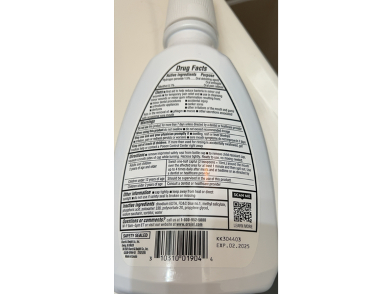 Orajel Gum Pain Rinse, Soothing Mint, 16 fl oz/473.2 mL