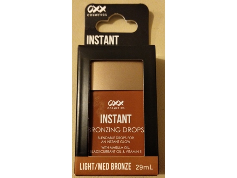 OXX Cosmetics Instant Bronzing Drops, Marula Oil, Black Currant Oil & Vitamin E, Light, 29 mL