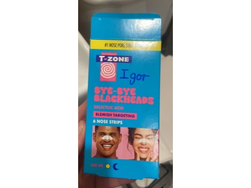 T-Zone I Go Bye-Bye Blackheads Nose Strips, Salicylic Acid, 6 Count