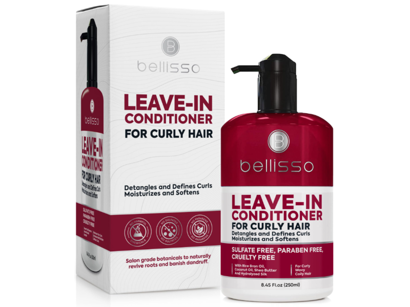 Bellisso Curly Hair Leave-In Conditioner, 8.45 fl oz/250 mL