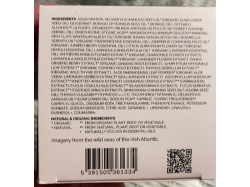 Green Angel Pure & Organic Night Cream, Seaweed, 1.69 fl oz/50 mL