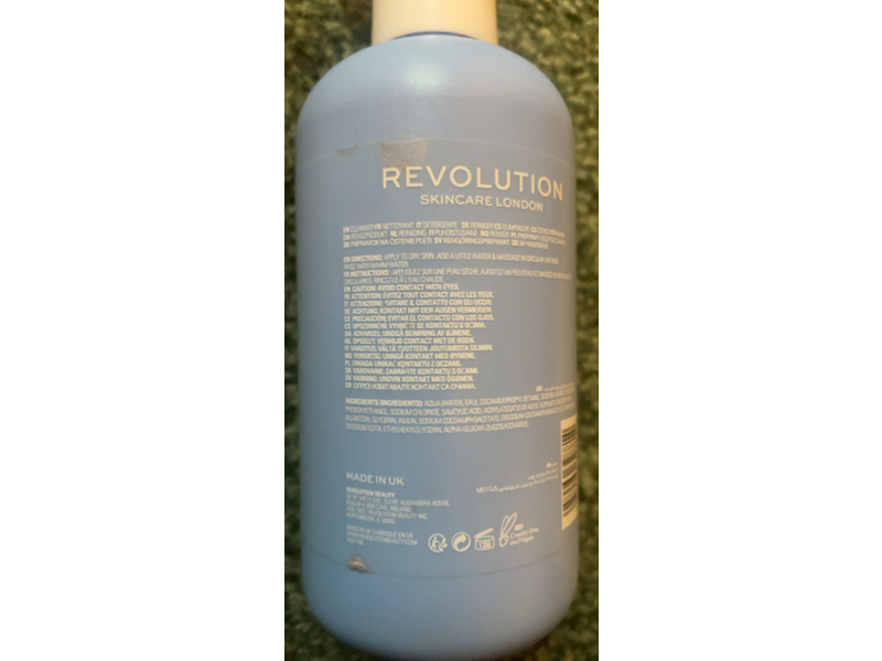 Revolution Skincare Blemish Targeted Strength Daily Facial Cleanser, Salicylic Acid, 8.45 fl oz/250 mL