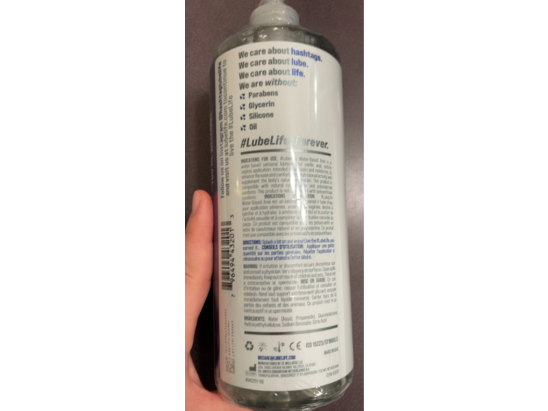 Lube Life Water Based Anal Lubricant, 32 fl oz/946 mL