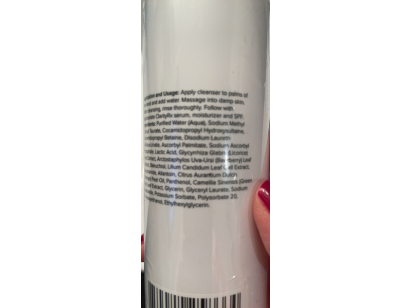 ClarityRx C-Results Facial Cleanser Brighten & Refresh, Vitamin C, 6 fl oz/180 mL