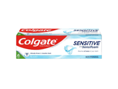 Colgate Fluoride Sensifoam Toothpaste, Whitening, 75 mL