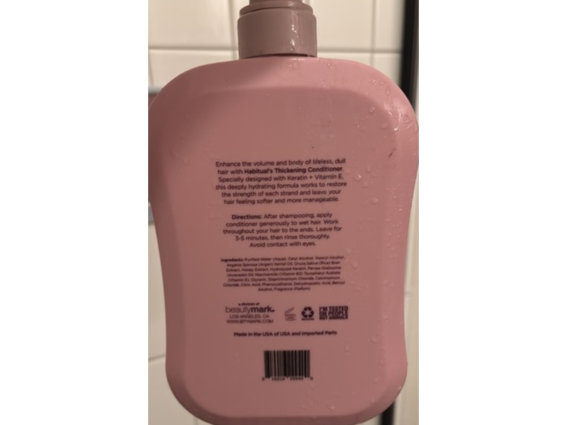 Habitual Thickening Conditioner, Keratin+Vitamin E, 33.8 fl oz/1 L