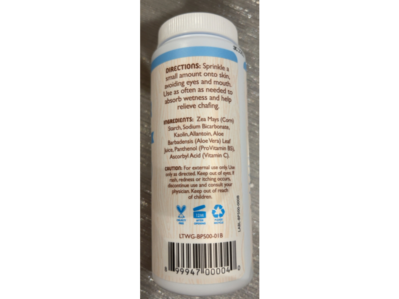 Little Twig Baby Powder, Pure Cornstarch & Aloe, 4.5 oz/128 g