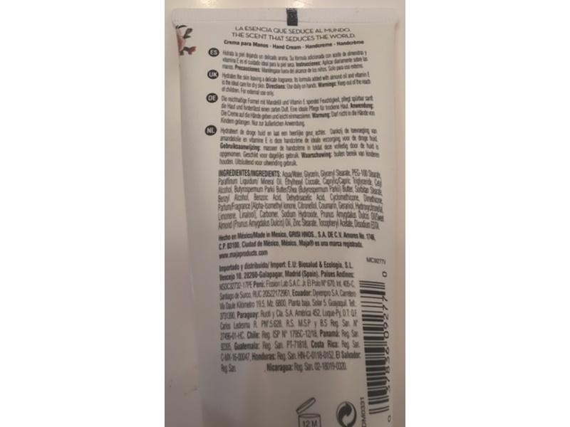 Maja Hand Cream, 2.7 fl oz/80 mL