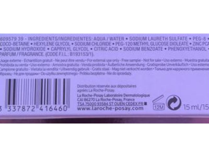 La Roche-Posay Effaclar Purifying Foaming Gel, 15 mL