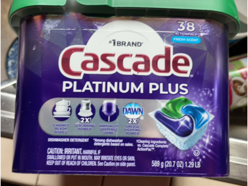 Cascade Platinum Plus ActionPacs, Fresh Scent, 20.7 oz/589 g, 38 Pacs