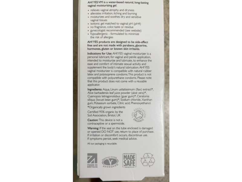Ah! Yes Veginal Moisturizing Gel, 3.4 fl oz/100 mL