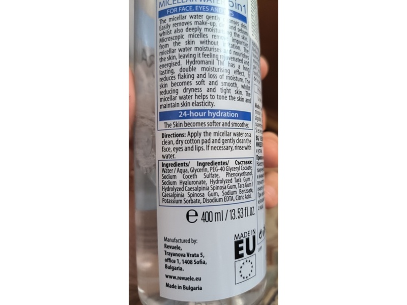 Revuele Hydra Therapy Micellar Water, 13.53 fl oz/400 mL