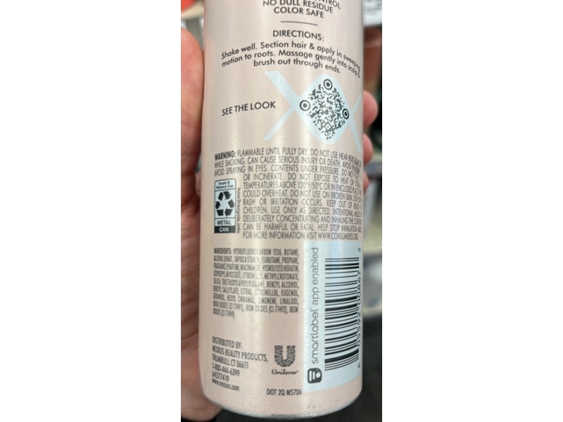 Nexxus Brunette Flexx-Adapt Dry Shampoo, Dark Tones, 5 oz/141 g