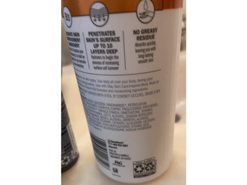 Olay Tone Evening & Hydrating Body Lotion, Vitamin E, 17 fl oz/502 mL, Pack Of 4