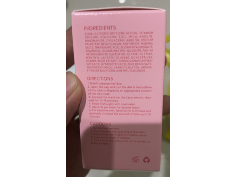 Skintific Bright Boost Clay Mask Stick, Niacinamide, 1.41 fl oz/40 g