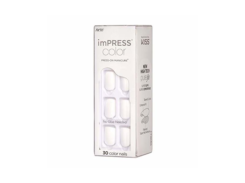 Impress Color Press-On Manicure Nail, Frosting, 30 Count