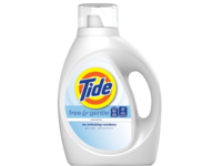 Tide Free & Gentle Liquid Laundry Detergent, Unscented, 32 Loads, 46 fl oz/1.36 L - thumbnail 1