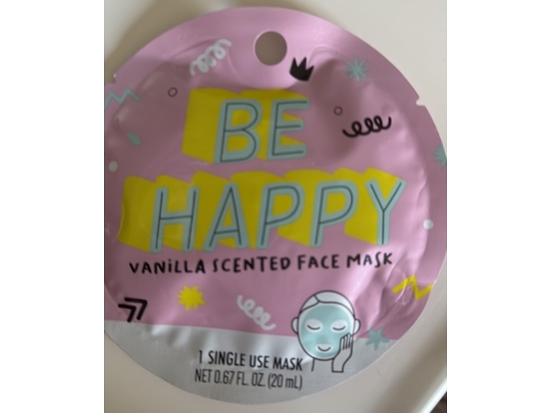 Taste Beauty Be Happy Face Mask, Vanilla, 0.67 fl oz/20 mL