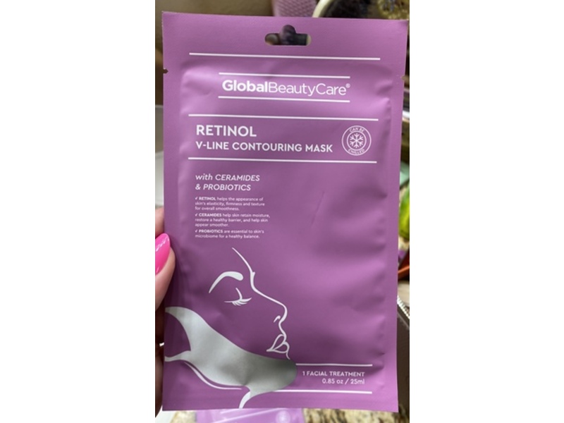 Global Beauty Care Retinol V Line Contouring Mask, 0.85 oz/25 mL, 1 Count