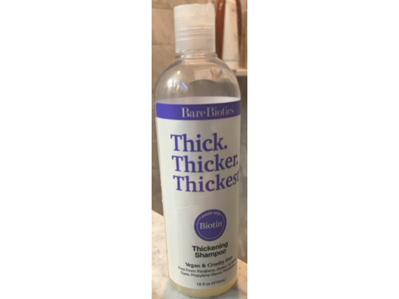 Bare Biotics Thick Thicker Thickest Thickening Shampoo, 16 fl oz/473 mL