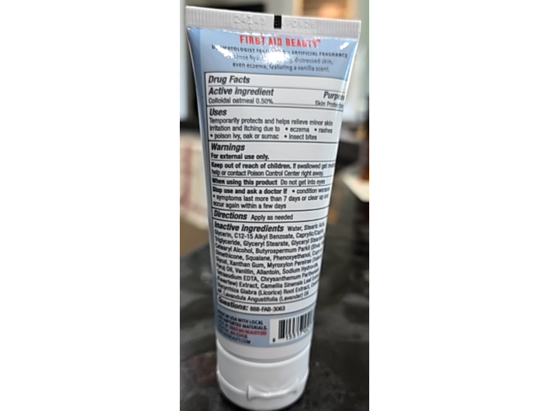 First Aid Beauty Ultra Repair Cream Intense Hydration, Vanilla, 2 oz/56.7 g