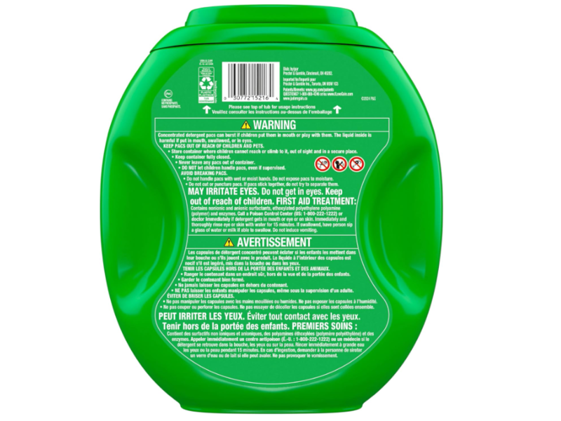 Gain Flings Ultra Oxi Laundry Detergent Pacs, Waterfall Delight, 102 Pacs, 73 oz/2.07 kg