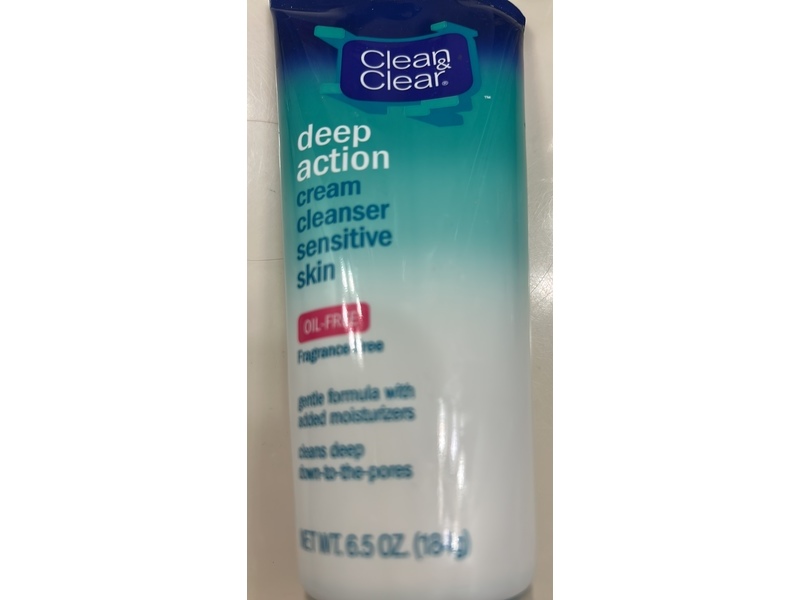 Clean & Clear Deep Action Cream Cleanser, 6.5 oz/184 g