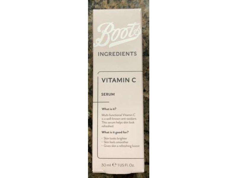 Boots Ingredients Vitamin C Serum,1 fl oz/30 mL