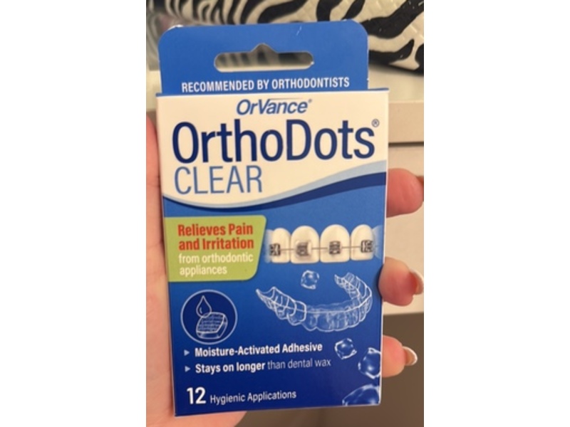 OrVance Orthodots Clear Dental Wax, 12 Count, Pack Of 2