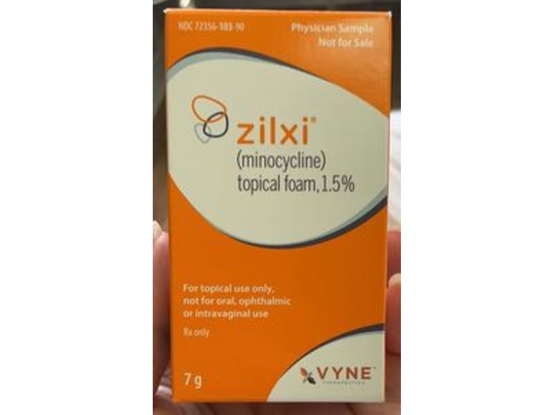 Zilxi (minocycline) Topical Foam, 1.5%, 7 g, Vyne Therapeutics (RX)